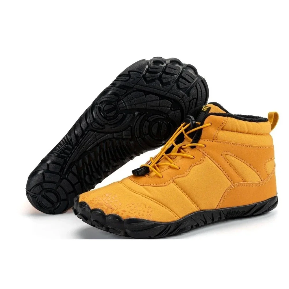 Hike Footwear Vindra Flex Barefoot Winter Shoes Yellow EU 36 Non-Slip Fleece New